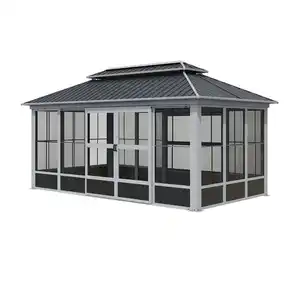 Sojag Pavillon Olan 1017 Grau-Schwarz 310 cm x 529,5 cm x 291 cm
