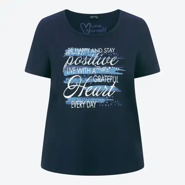 Bild 3 von Damen-T-Shirt mit Frontaufdruck, große Größen