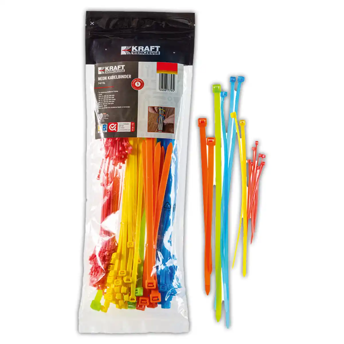 Bild 1 von Kraft Werkzeuge Neon-Universalbinder 340-tlg.
