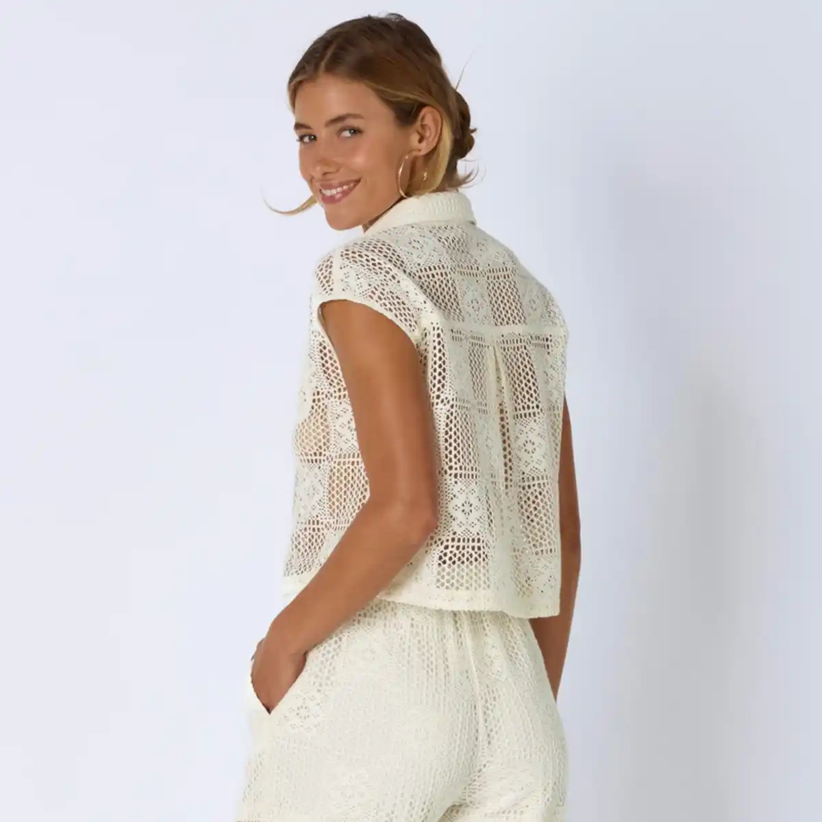 Bild 4 von Damen-Blusenshirt in Ajour-Strick