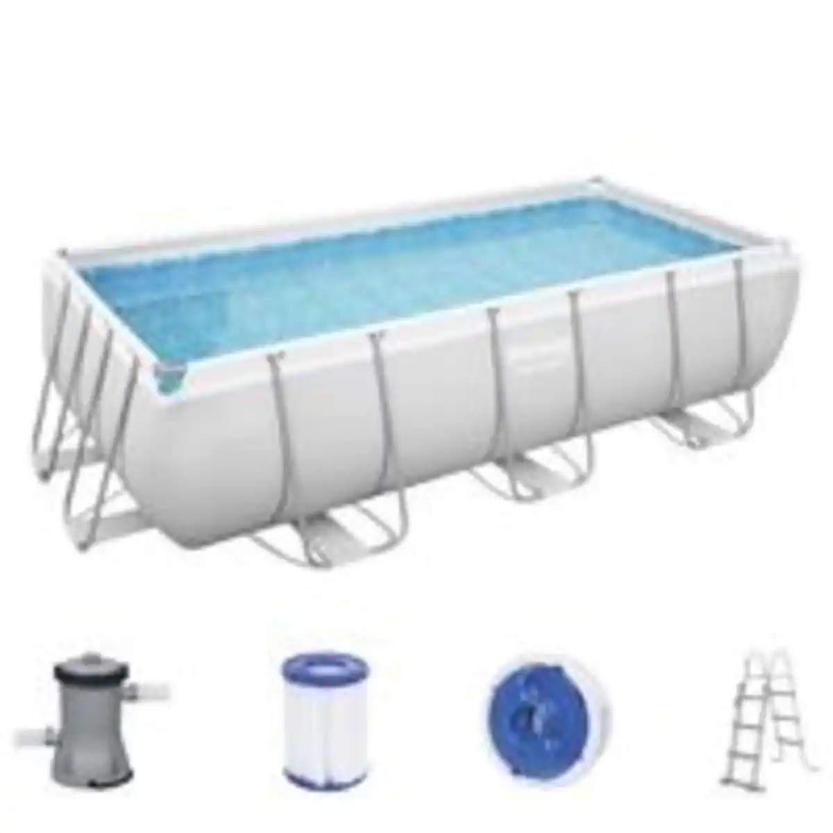 Bild 4 von Power Steel™ Frame Pool-Set mit Filterpumpe 404 x 201 x 100 cm , lichtgrau, eckig