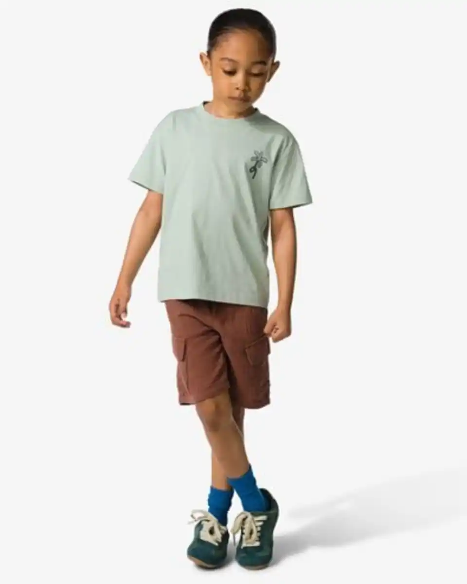 Bild 1 von Kindershorts, normale Passform, Musselin braun