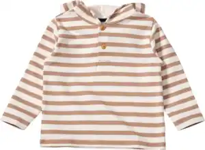 ALANA Sweatshirt mit Kapuze & Ringel-Muster, beige & braun, Gr. 110, 1 St