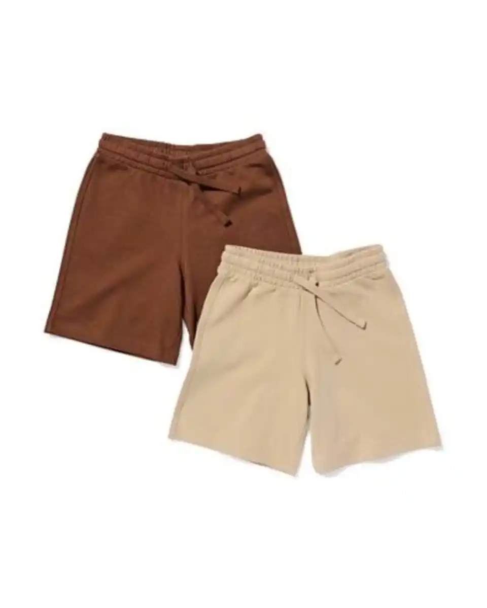 Bild 2 von Kindershorts, Regular Fit, Sweatstoff – 2 Stück beige