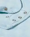 Bild 3 von Mitwachsender Newborn-Wickelstrampler, gerippt, kariert hellblau