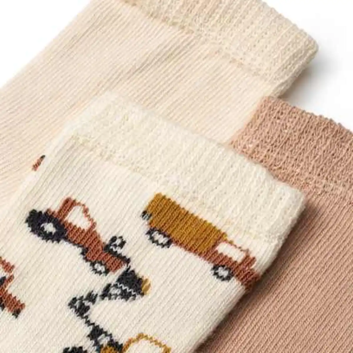 Bild 3 von ALANA Socken mit Baustellen-Muster, beige + braun, Gr. 19/22, 3 St