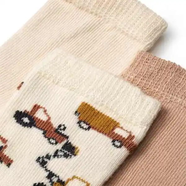 Bild 3 von ALANA Socken mit Baustellen-Muster, beige + braun, Gr. 19/22, 3 St