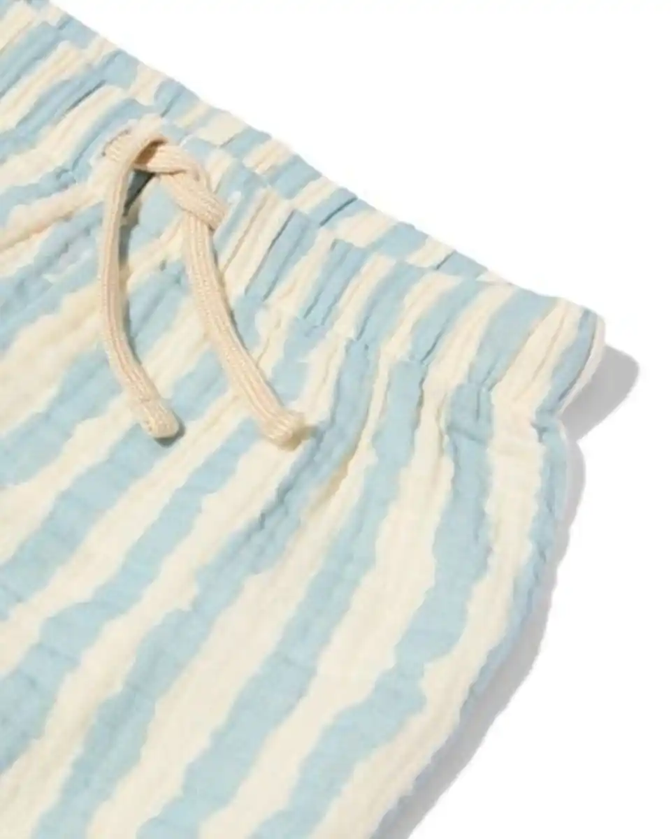 Bild 4 von Newborn-Shorts Comfort Fit Musselin gestreift blau