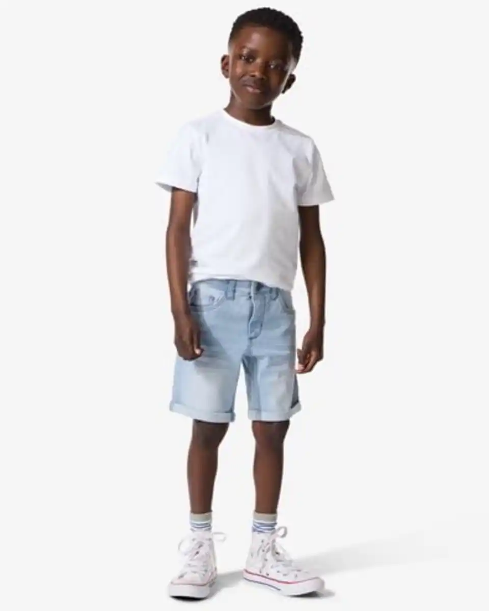 Bild 3 von kurze Kinder-Jogdenim hellblau