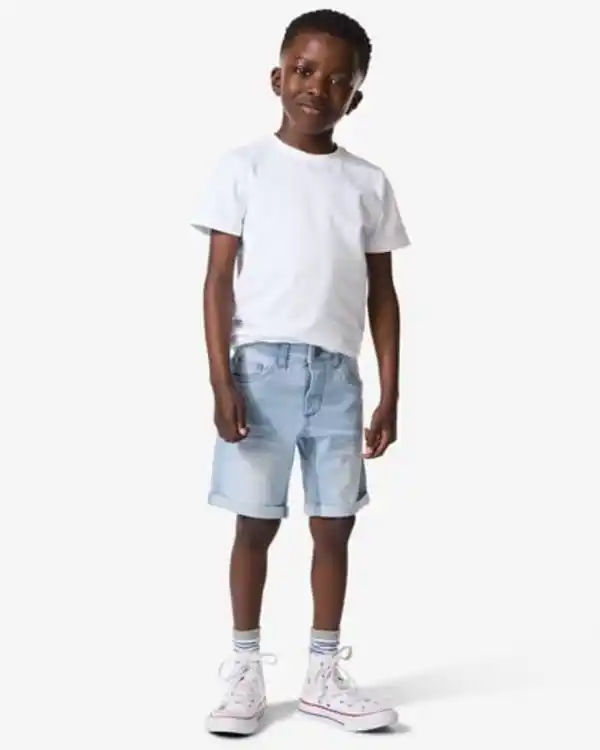 Bild 3 von kurze Kinder-Jogdenim hellblau