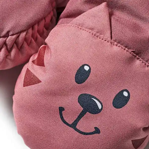 Bild 2 von PUSBLU Fäustlinge mit Katzen-Motiv, rosa, Gr. 1, 1 St