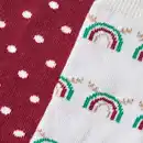 Bild 3 von ALANA Socken mit Weihnachts-Regenbogen- & Punkte-Muster, weiß + rot, Gr. 23/26, 2 St
