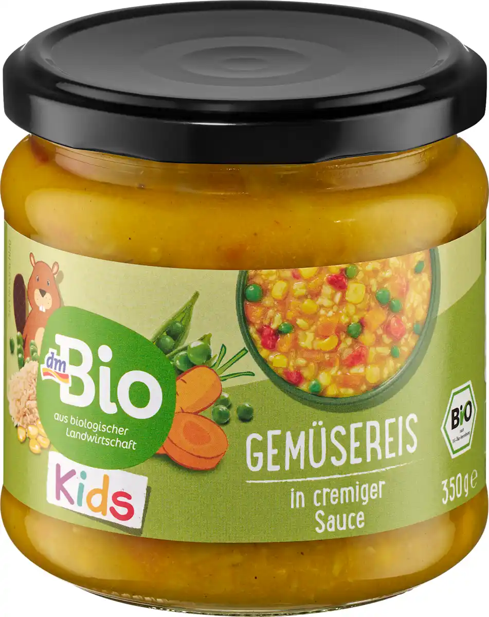 Bild 1 von dmBio Menü Reis mit Gemüse, ab 3 Jahren, 350 g