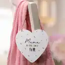 Bild 2 von BOLTZE Metallherz mit Spruch "Mama du bist ganz toll", weiß/gold/schwarz, 1 St