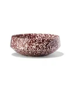Salatschüssel Ø 21 cm, Trend, Steingut, gesprenkelt, weinrot