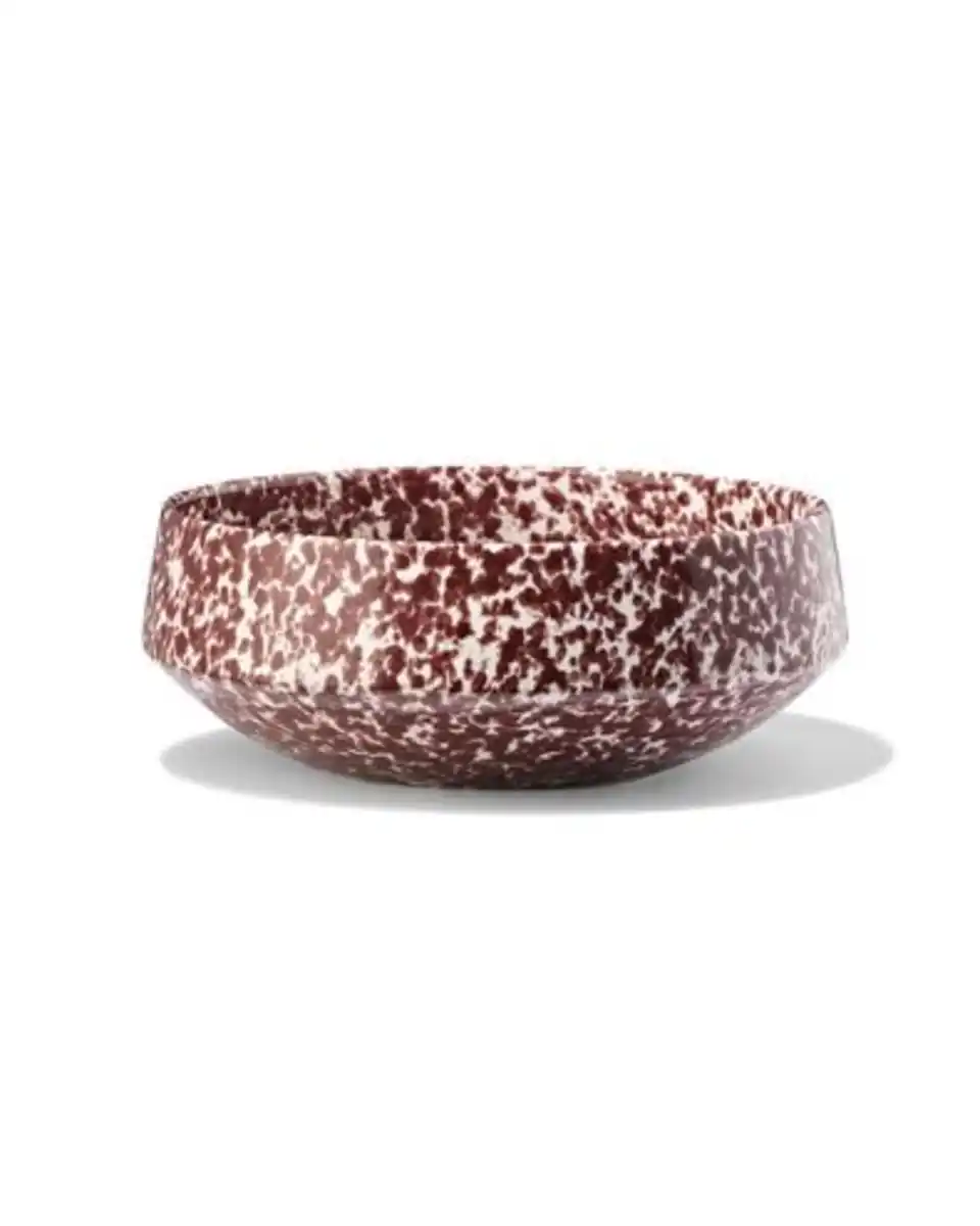 Bild 1 von Salatschüssel Ø 21 cm, Trend, Steingut, gesprenkelt, weinrot