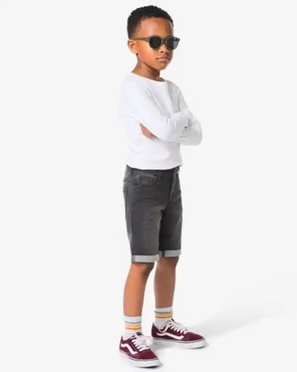 Bild 3 von kurze Kinder-Jogdenim schwarz