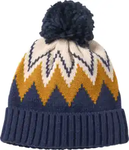 PUSBLU Strickmütze mit Norweger-Muster, blau & weiß, Gr. 50/51, 1 St