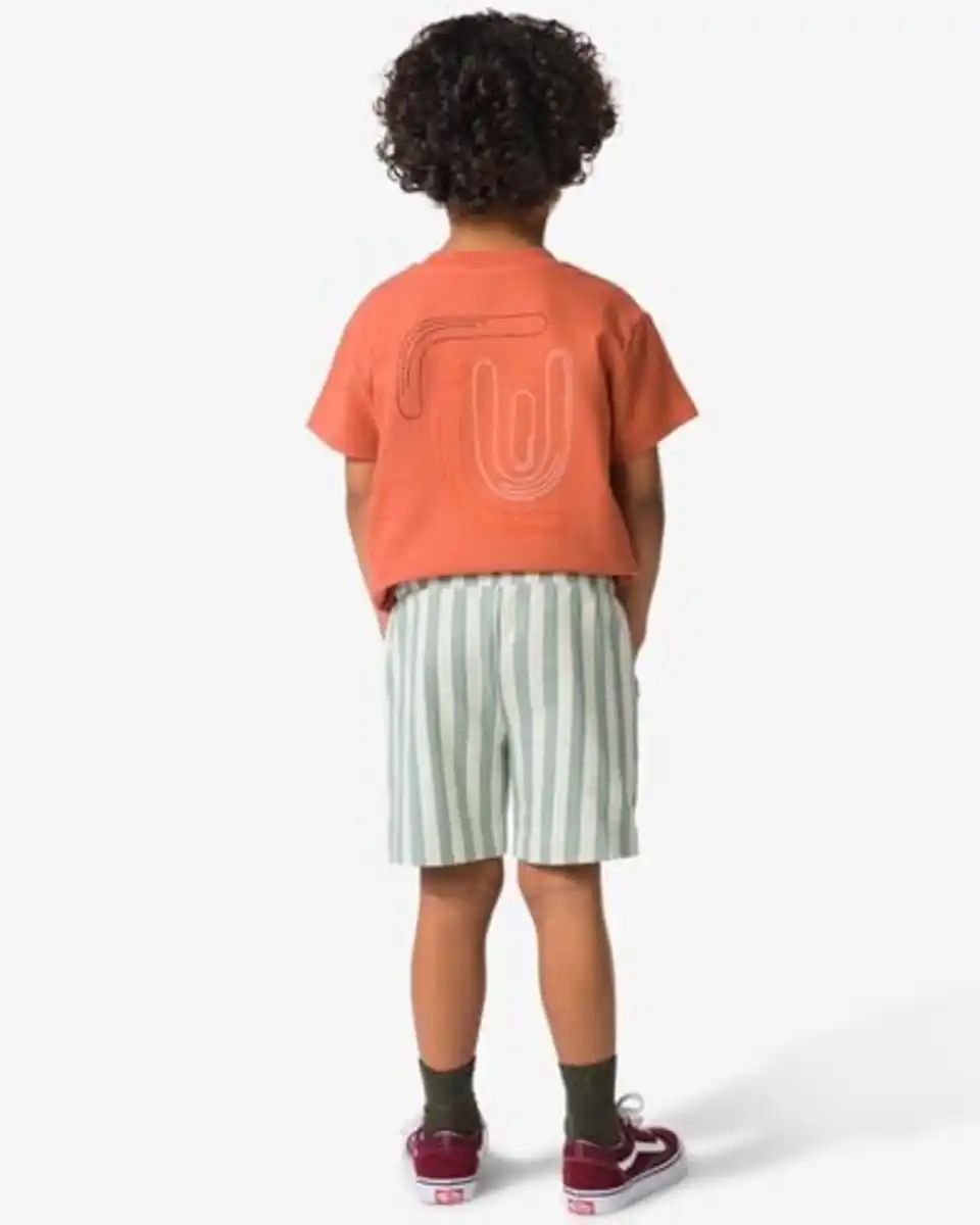 Bild 4 von Kindershorts, Regular Fit, Sweatstoff, gestreift grün