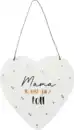 Bild 1 von BOLTZE Metallherz mit Spruch "Mama du bist ganz toll", weiß/gold/schwarz, 1 St