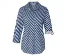 Bild 1 von Piqué-Jerseybluse, dunkelblau-weiß-hellblauer Alloverprint