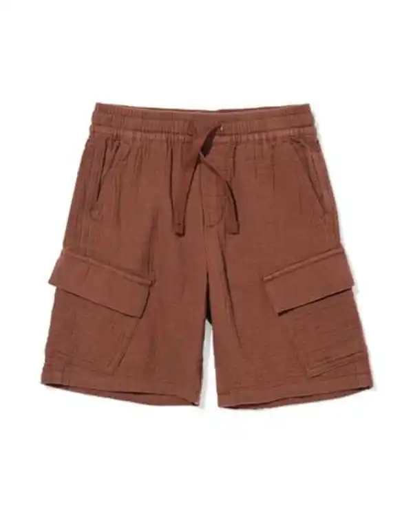 Bild 2 von Kindershorts, normale Passform, Musselin braun