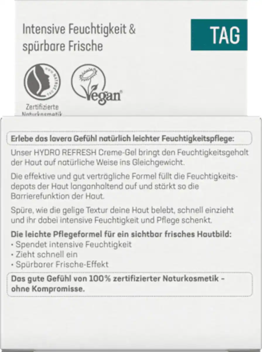 Bild 3 von lavera NATURKOSMETIK Gesichtscreme Gel Hydro Refresh, 50 ml