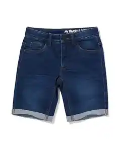 kurze Kinder-Jogdenim dunkelblau