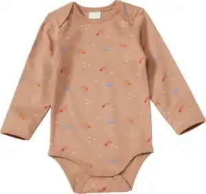 ALANA Body Langarm mit Weltall-Muster, braun, Gr. 74/80, 1 St