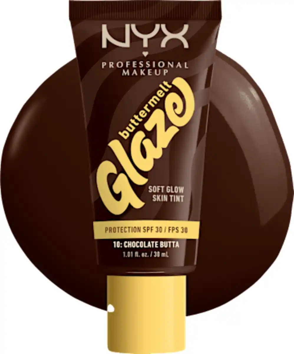 Bild 3 von NYX PROFESSIONAL MAKEUP Foundation Buttermelt Glaze mit LSF 30, 10 Chocolate Butta, 30 ml