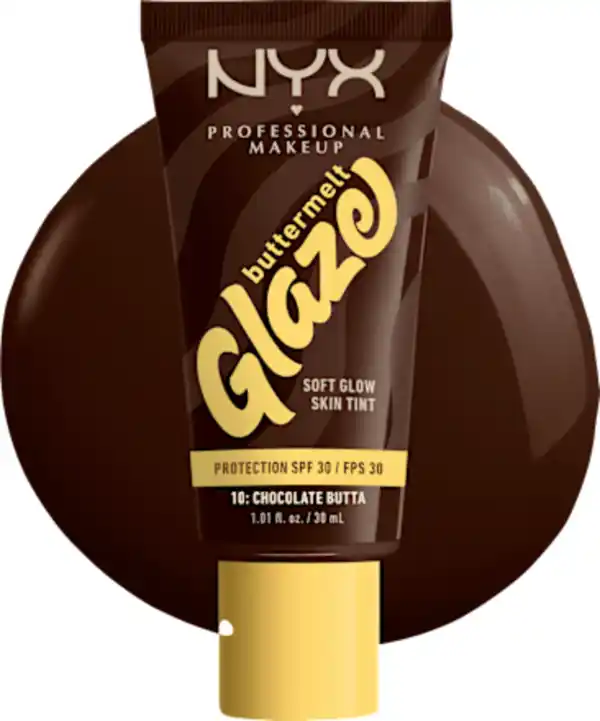 Bild 3 von NYX PROFESSIONAL MAKEUP Foundation Buttermelt Glaze mit LSF 30, 10 Chocolate Butta, 30 ml