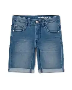 Kinder-Shorts, Jogdenim mittelblau