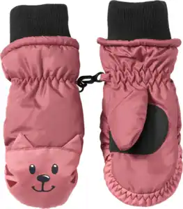 PUSBLU Fäustlinge mit Katzen-Motiv, rosa, Gr. 1, 1 St