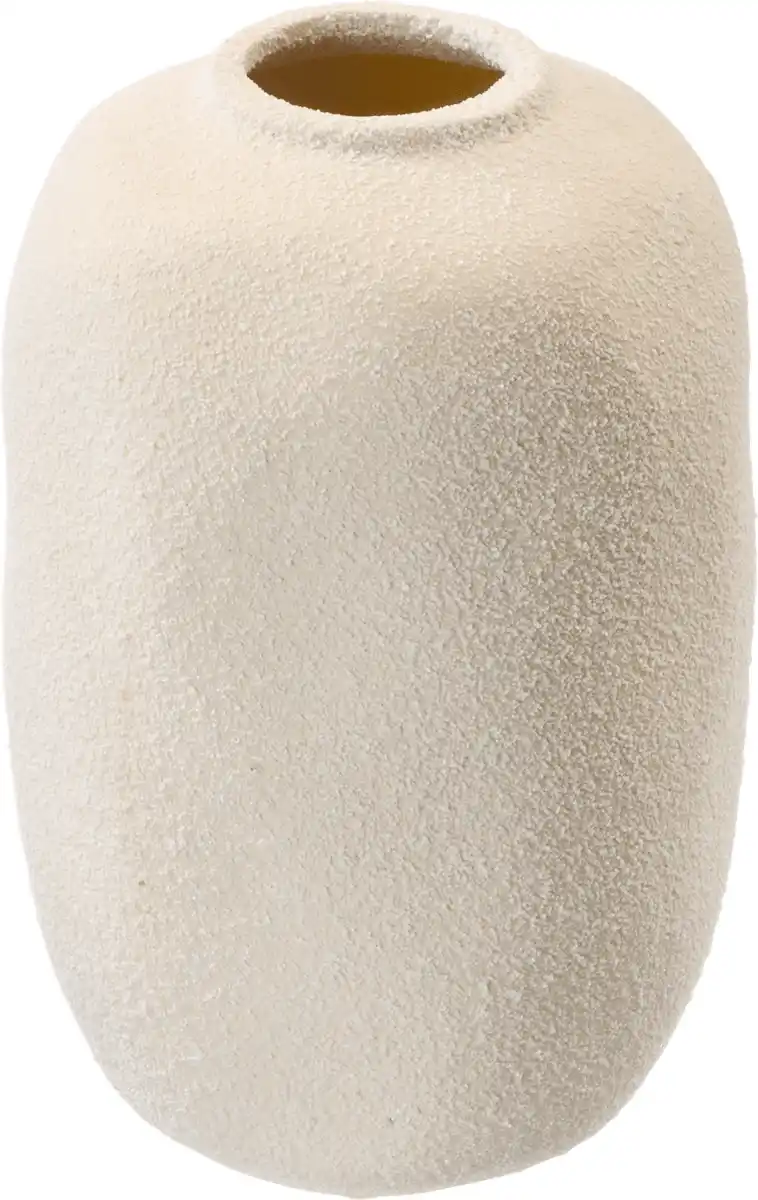 Bild 1 von dm home Vase aus Keramik, raue Optik, offwhite (12x19,5 cm), 1 St