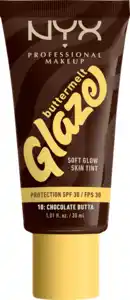 NYX PROFESSIONAL MAKEUP Foundation Buttermelt Glaze mit LSF 30, 10 Chocolate Butta, 30 ml