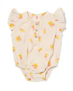 Babystrampler Musselin Eistüten ecru