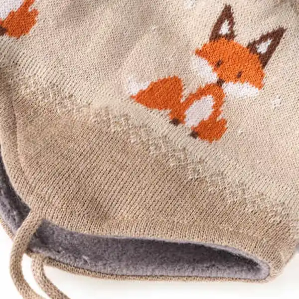 Bild 2 von ALANA Mütze aus Strick mit Fuchs-Muster, beige, Gr. 46/47, 1 St
