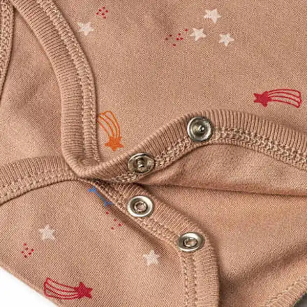 Bild 2 von ALANA Body Langarm mit Weltall-Muster, braun, Gr. 74/80, 1 St