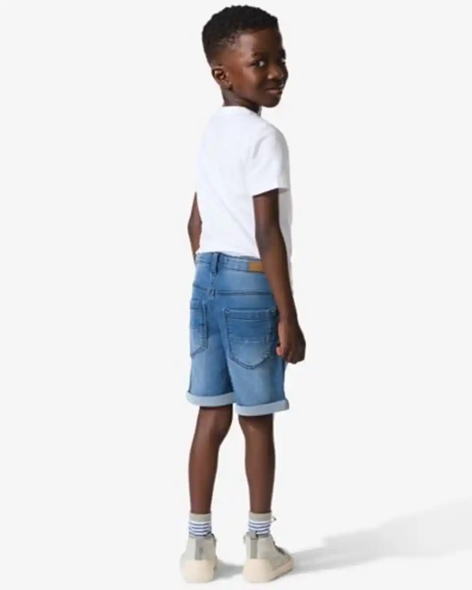 Bild 4 von Kinder-Shorts, Jogdenim mittelblau