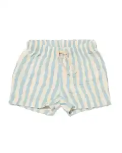 Newborn-Shorts Comfort Fit Musselin gestreift blau