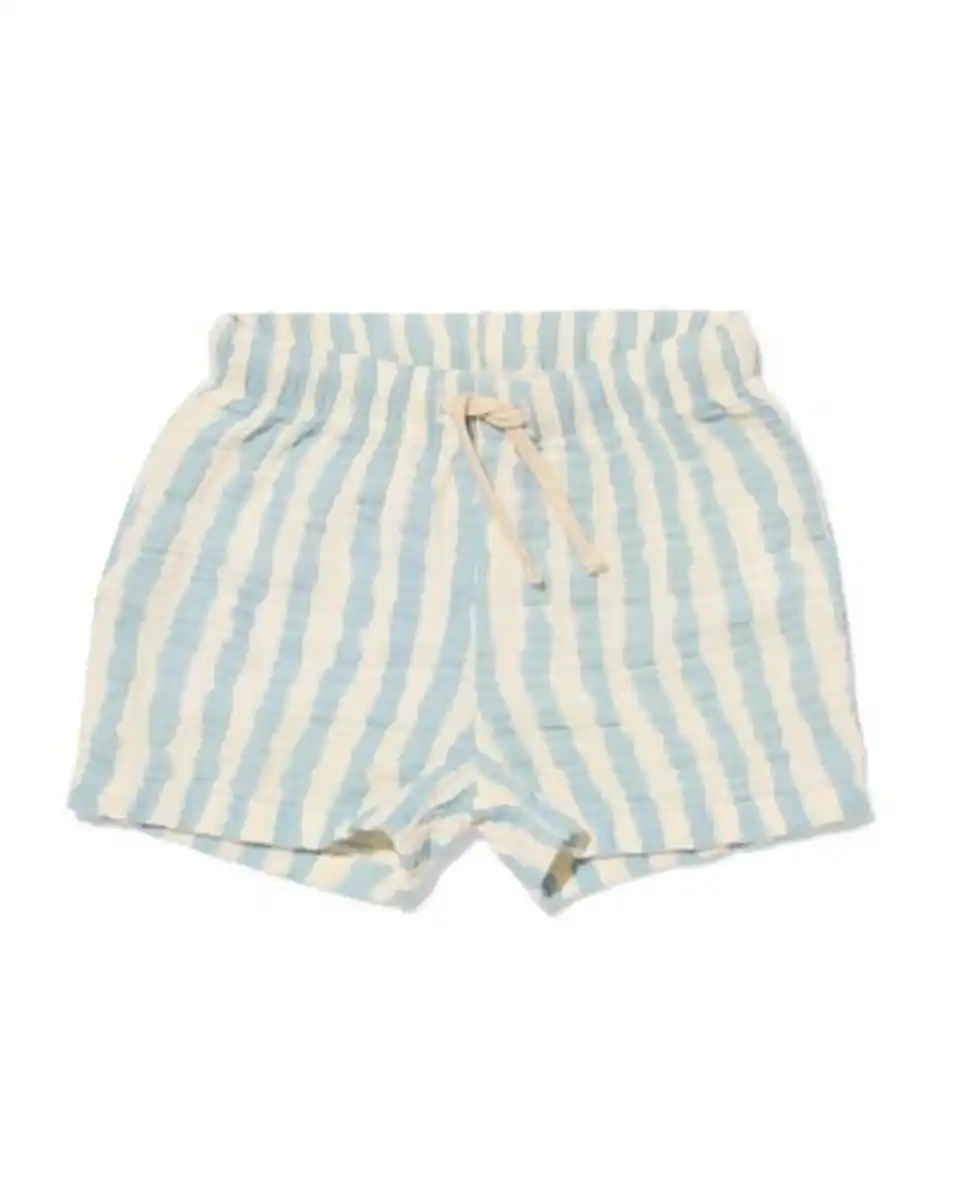 Bild 1 von Newborn-Shorts Comfort Fit Musselin gestreift blau