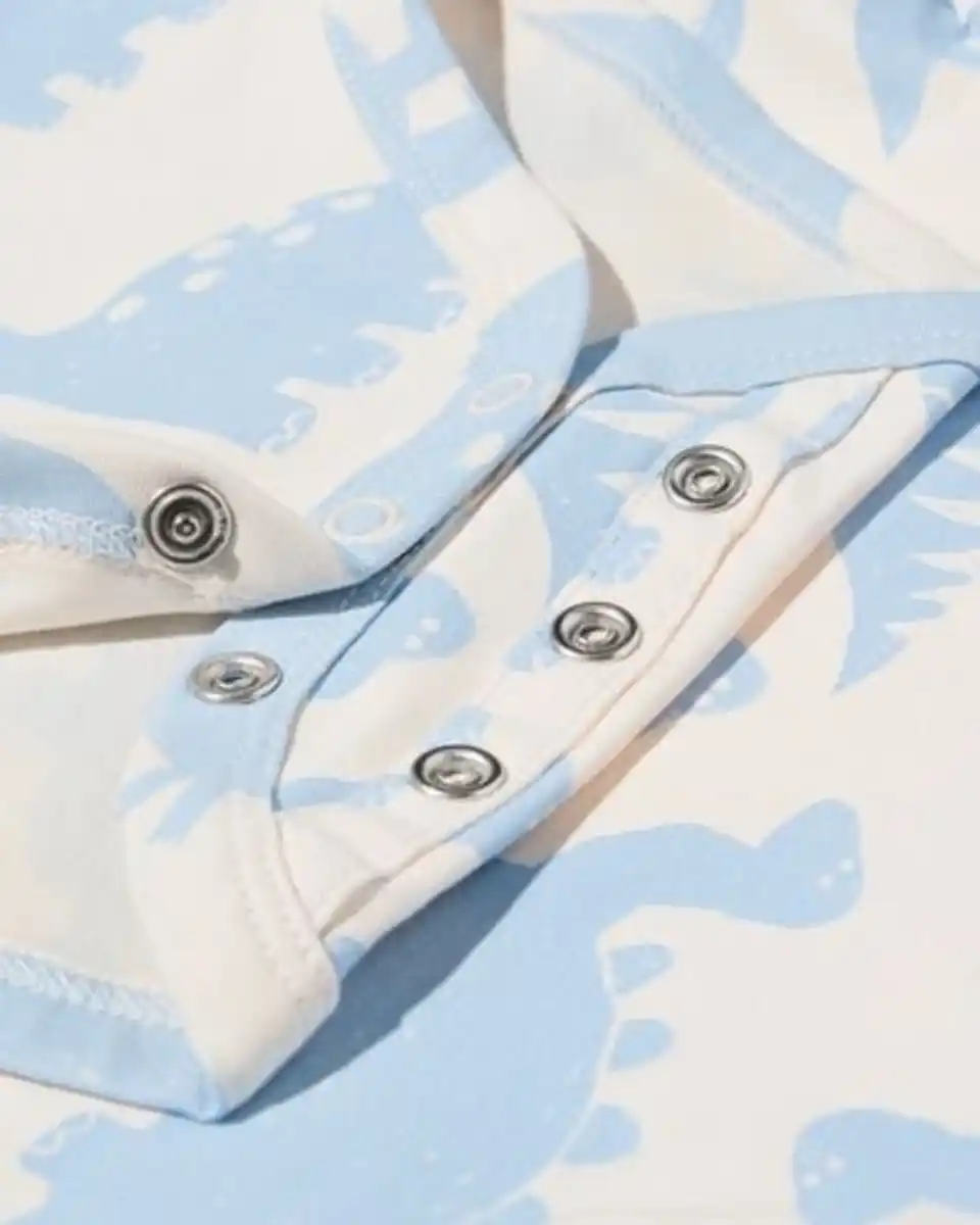 Bild 3 von Mitwachsende Baby-Strampler mit Tieren – 3 Stück blau