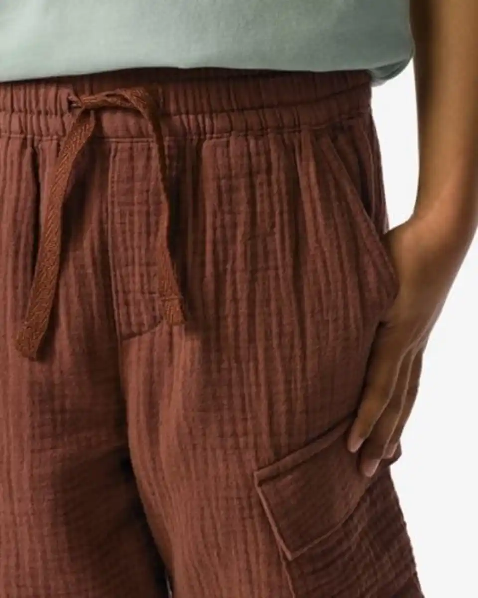 Bild 4 von Kindershorts, normale Passform, Musselin braun