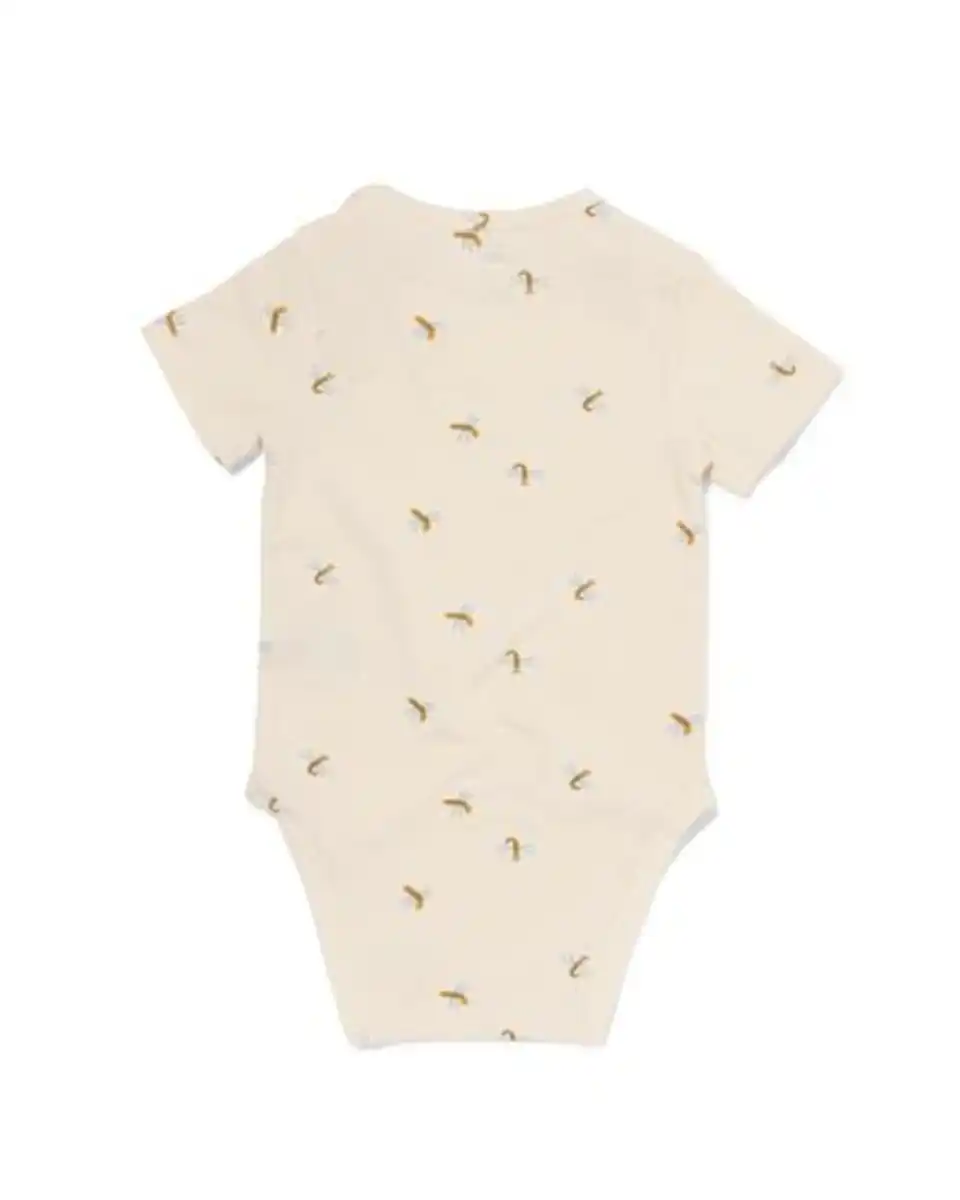 Bild 4 von Mitwachsender Baby-Strampler mit Tieren eierschalenfarben