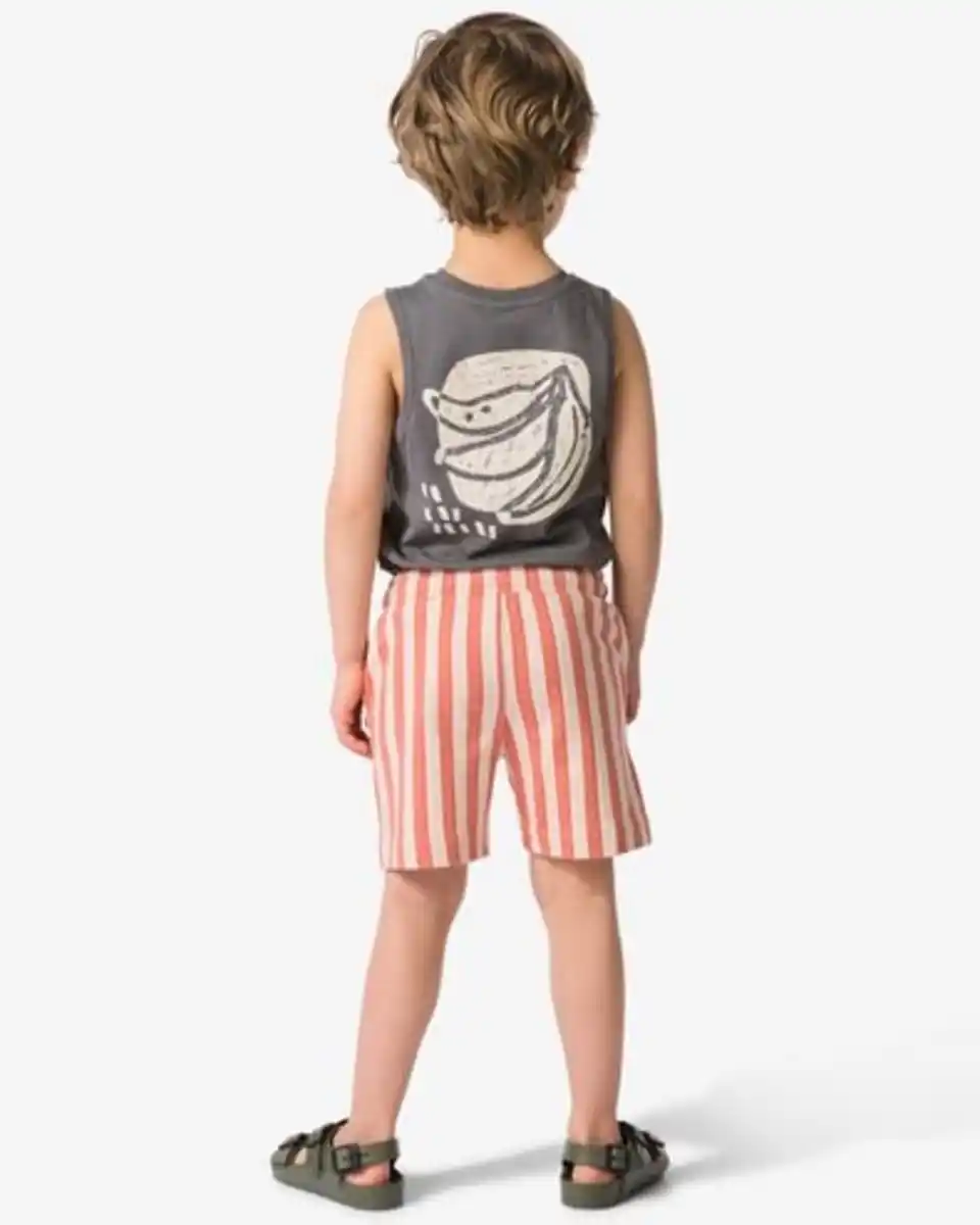 Bild 4 von Kindershorts, Regular Fit, Sweatstoff, gestreift hellbraun