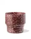Bild 1 von Cappuccinobecher 350 ml, Trend, Steingut, gesprenkelt, weinrot