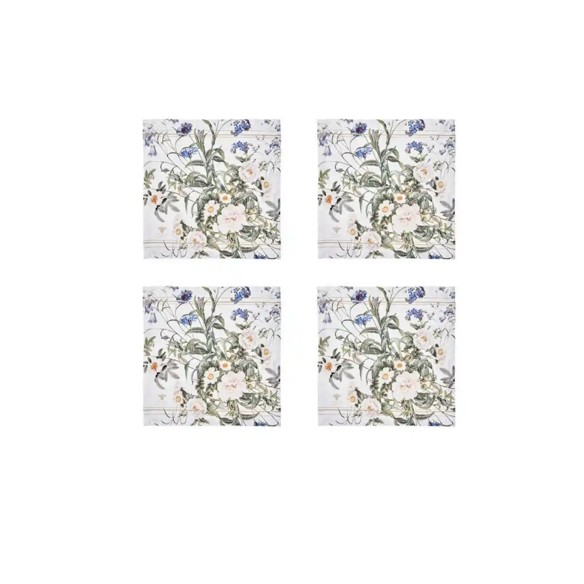 Bild 1 von Stoffserviette Blue Flower Garden, Blau, Textil, Blume, 45x45 cm, hochwertige Qualität, Wohntextilien, Tischwäsche, Stoffservietten