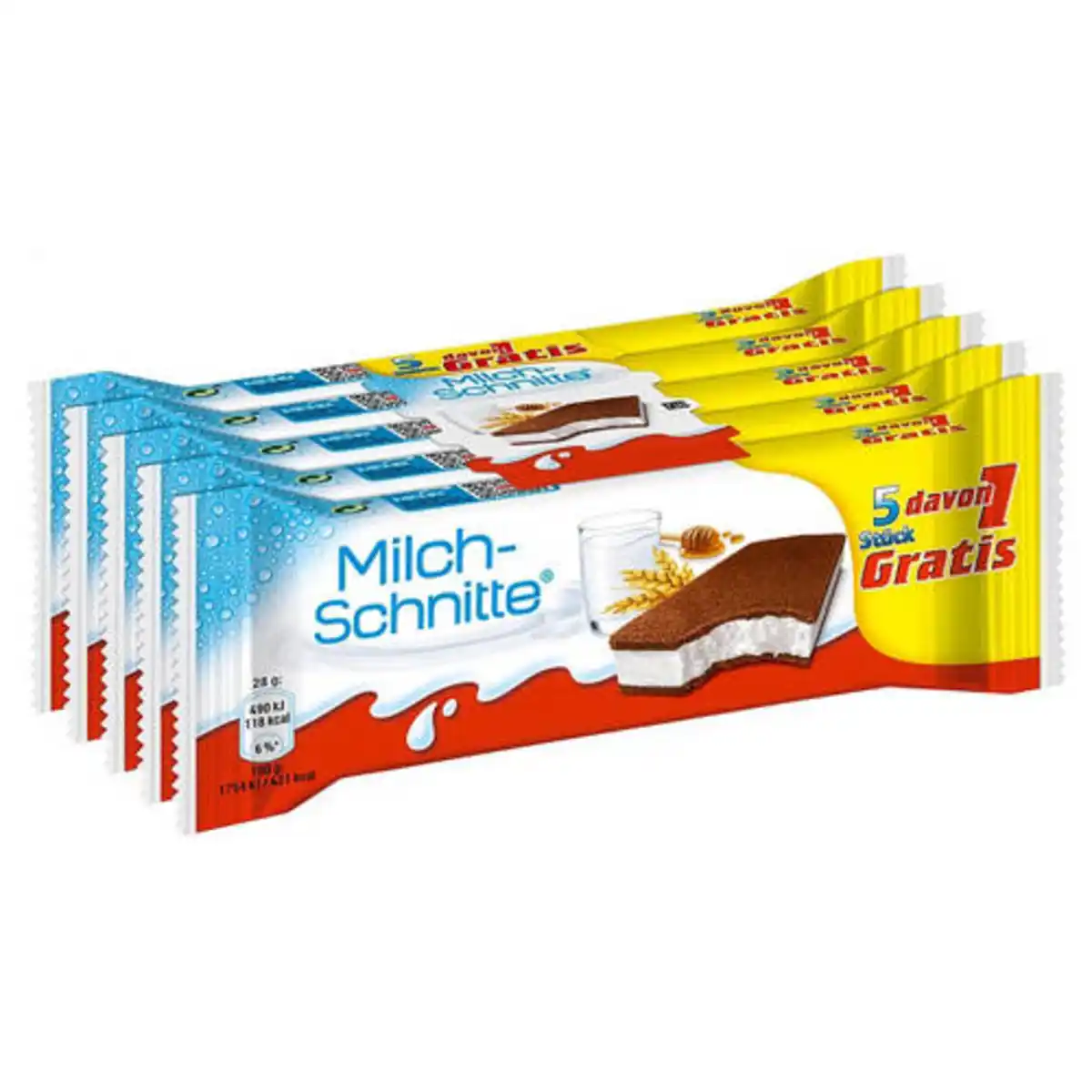Bild 1 von KINDER Milch-Schnitte 5 davon 1 gratis, 140 g