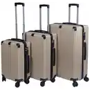 Bild 1 von Novel Reisekofferset, Gold, Metall, Kunststoff, Textil, 3-teilig, höhenverstellbarer Teleskopgriff, 360°-Rollensystem, TSA-Schloss, Tragehenkel, Netzfach, Freizeit, Koffer & Taschen, Reisekoffer-Se