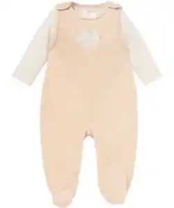 Newborn Body + Strampler, naturfarben